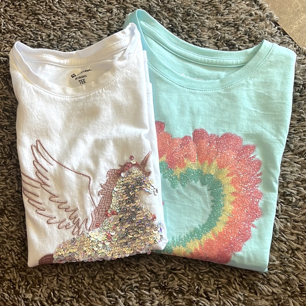 Girls Short sleeve tee-shirts Size 7/8 Memeber Mark Brand